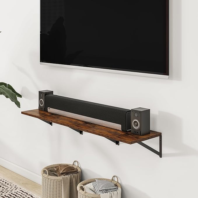 Deep Floating Shelves for Wall, 12 Inch Deep Floating Shelves Set of 3