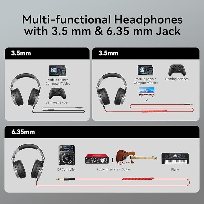 OneOdio Wired Over Ear Headphones Hi-Res Studio Monitor & Mixing DJ Stereo