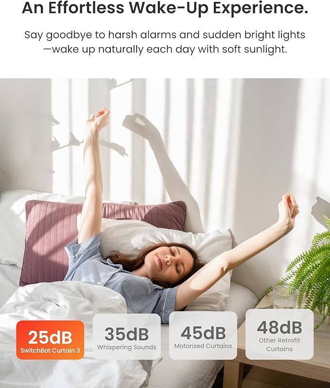 SwitchBot 2025 Automatic Curtain Opener 3 Rod-Bluetooth Remote Control
