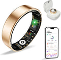 Women Men Smart Ring Health Tracker, Sleep Exercise Health Monitoring Wearable Device, IP68 Waterproof, iOS/Android Compatible, No Subscription Required, 5‑Day Long Lasting Battery (Rose Gold, 8)