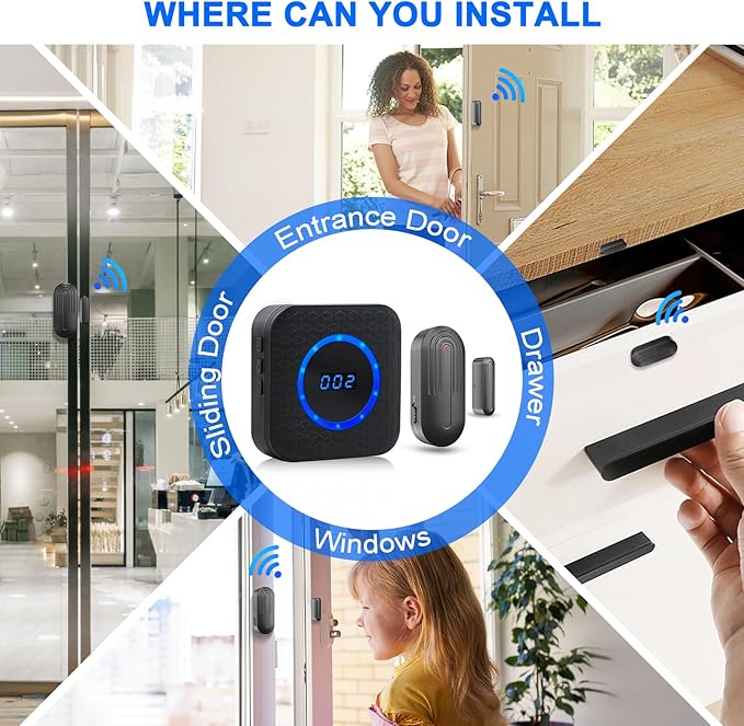 Wireless Door Chime for Business When Entering Door Alarm