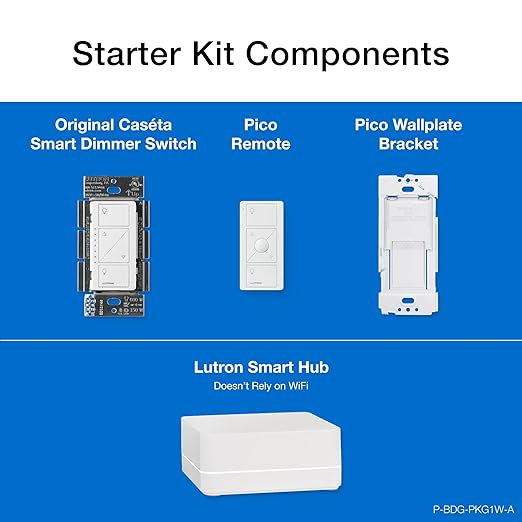 Lutron Caseta Original Smart Dimmer Switch Kit w/ Hub,