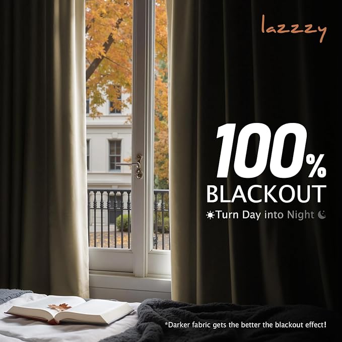 Lazzzy Blackout Velvet Curtains