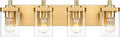 METWET Bathroom Light Fixtures, 4-Light Modern Wall Sconces