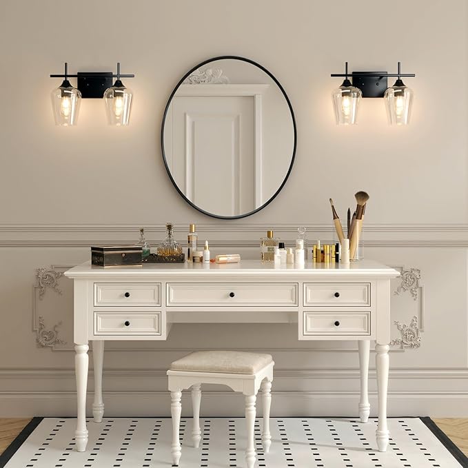 VONLUCE Bathroom Vanity Light, 2 Light Bathroom Light Fixture Over Mirror