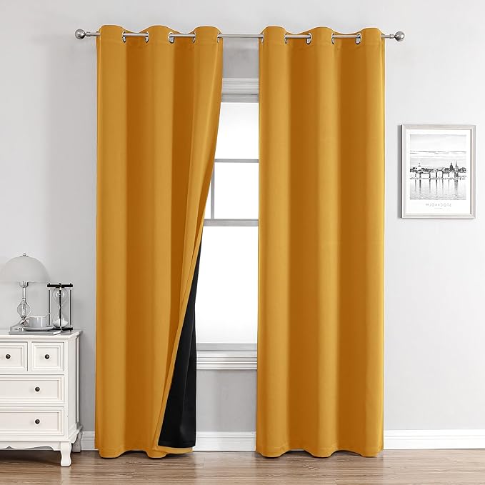 ChrisDowa 100% Blackout Curtains