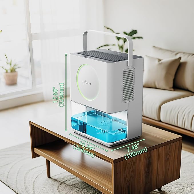 SOICARE 108 OZ Home Dehumidifier, Small Portable Room Dehumidifier