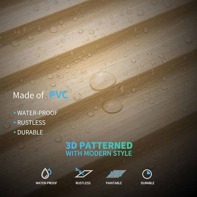 Art3d 12-Pack Slat Design 3D Wall Panels