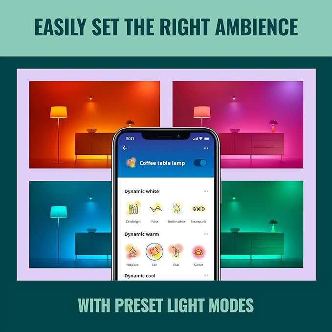 WiZ Color G25 Color Filament LED Smart Bulb (Pack of 6)