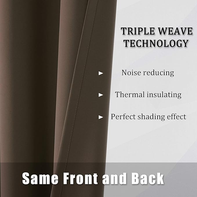 DUALIFE 120 Inches Long Coffee Colour Curtains