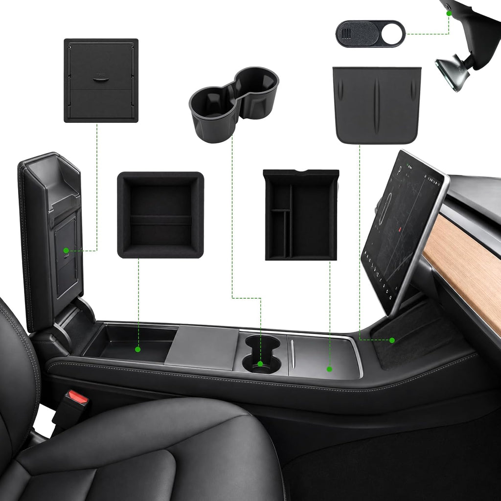 Center Console Organizer for 2020-2024 Model Y/2021-2023 Model 3