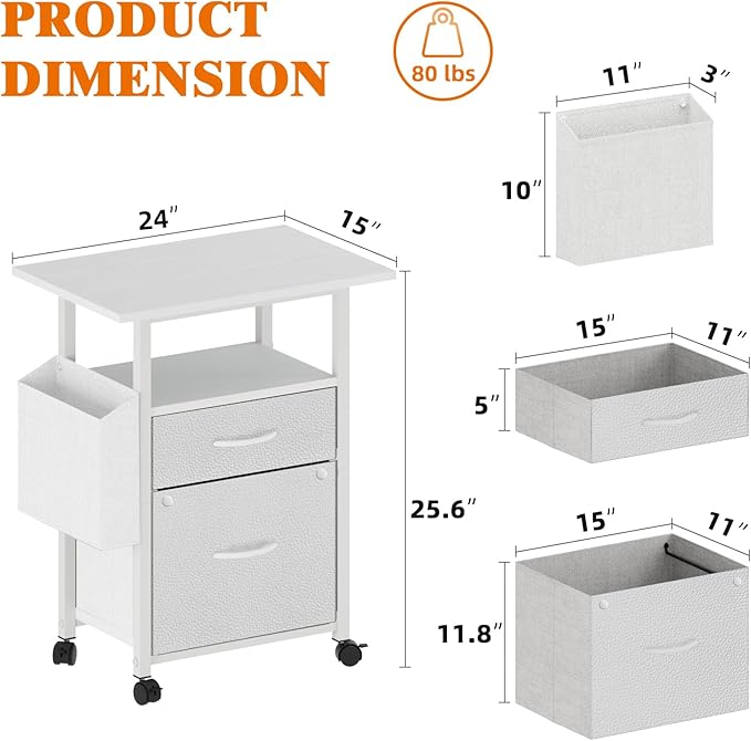 GYIIYUO 2 Drawer File Cabinet