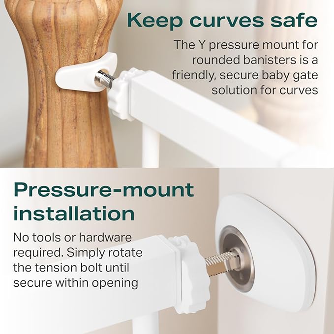Cumbor 29.7-46" Baby Gate for Stairs, Toddler Safety Essentials for The House