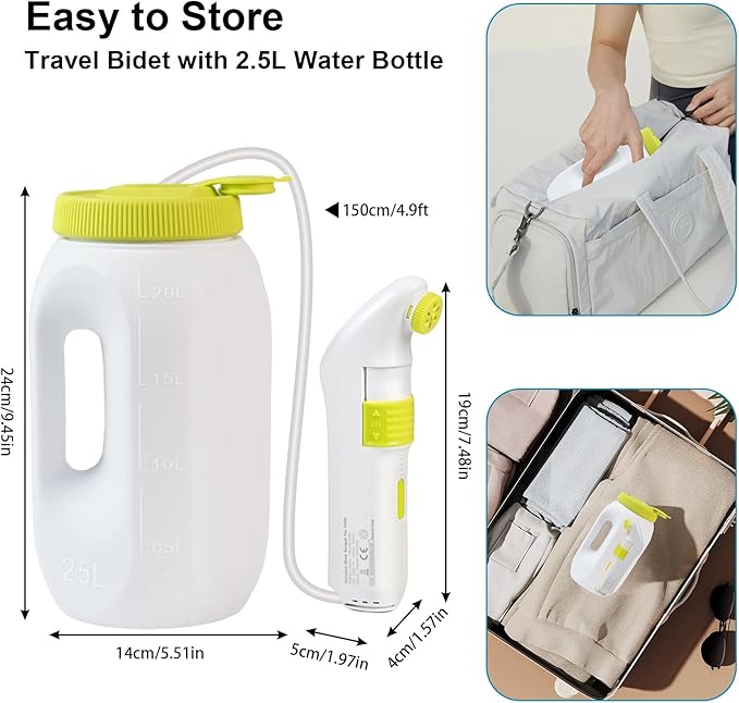 Portable Bidet for Travel，Handheld Electric Bidet Sprayer