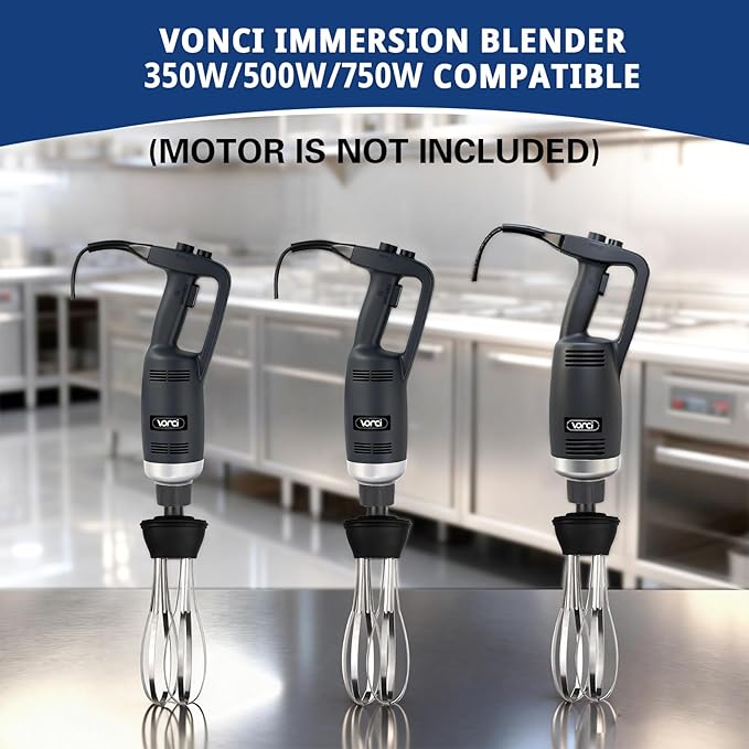 VONCI 10inch Detachable Whisk Attachment. 350W, 500W & 750W Commercial