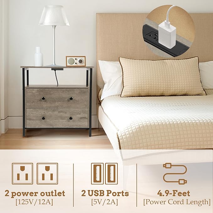 Edbuosy 27 inch Wide Night Stand