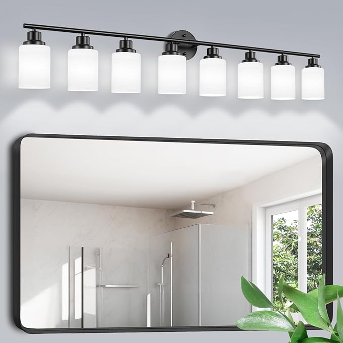 Guliaofo 8-Light Vanity Lights, Modern Vanity Lighting Fixture