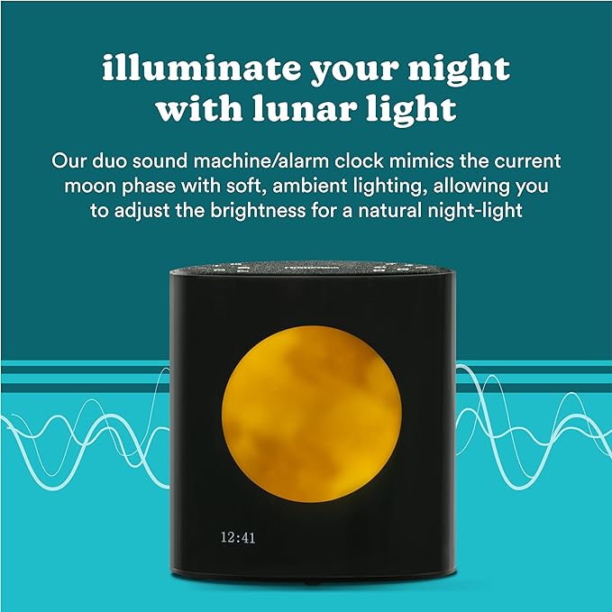 Homedics Sound Sleep Moon Dream Sound Machine and Alarm Clock, Enhance Sleep