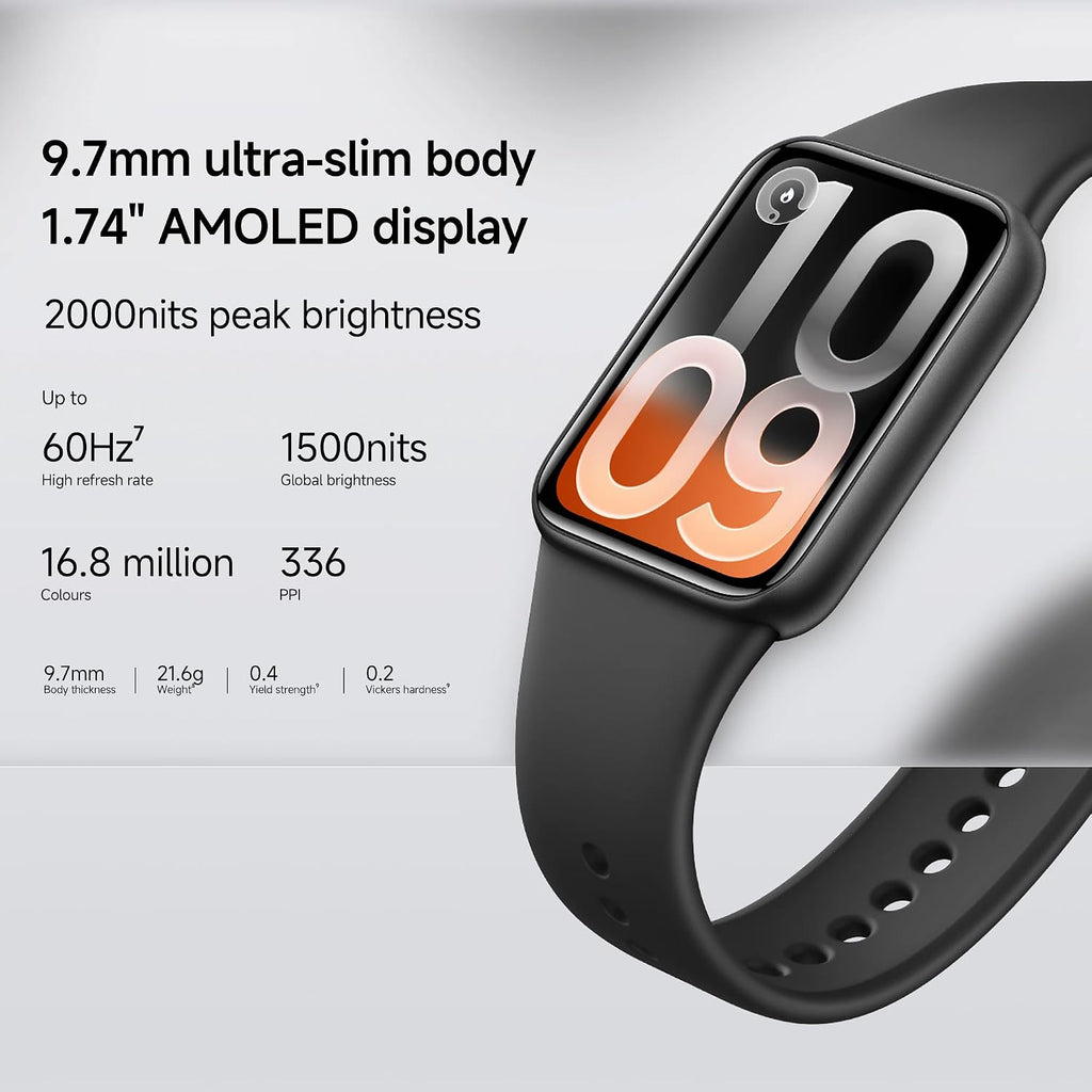 xiaomi smart band 10 pro amoled gps 21-day on a desk or shelf
