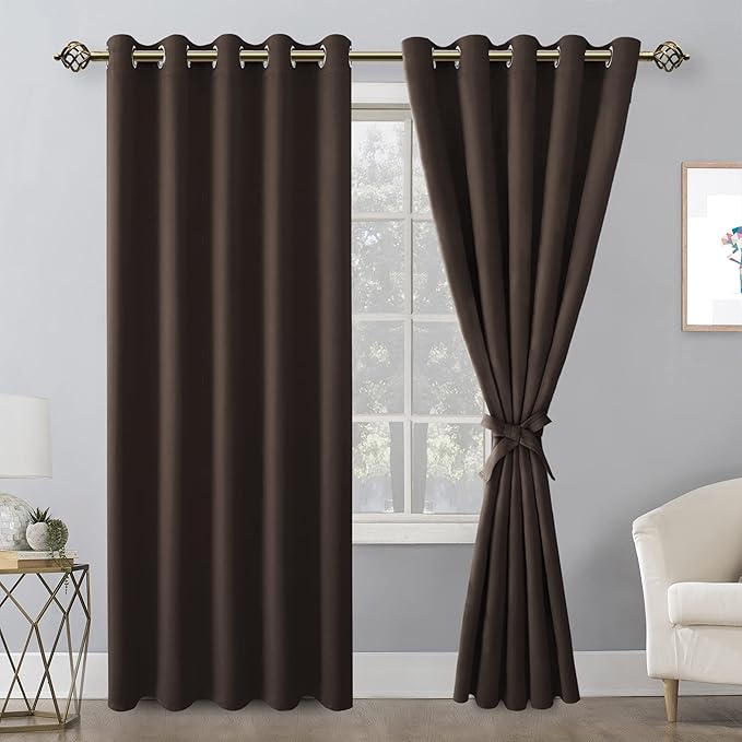 Hiasan Blackout Curtains for Bedroom, 60 x 84 Inches Long