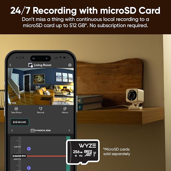 WYZE Cam v4, 2.5K AI Security Camera, Indoor/Outdoor Cameras (2 Pack)