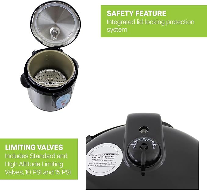 CAREY DPC-9SS Smart Electric Pressure Cooker and Canner, Stainless Steel
