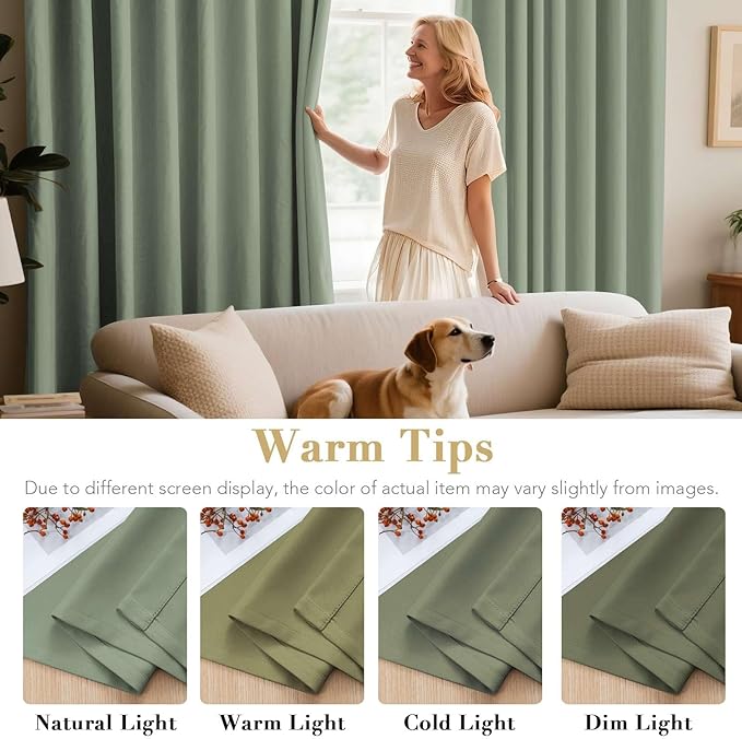 H.VERSAILTEX Blackout Window Curtain Panels Thermal Insulated Room Darkening (Set of 2)