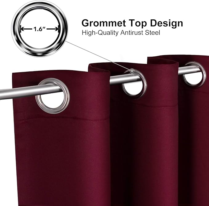 ChrisDowa Room Divider Curtain 120 Inches Long, Wide Blackout Sliding Door