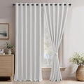 JIUZHEN Greyish White Blackout Curtains