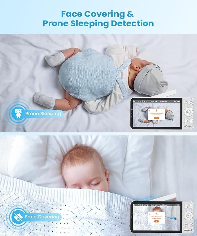 ieGeek 5.5" Baby Monitor, Audio Monitor