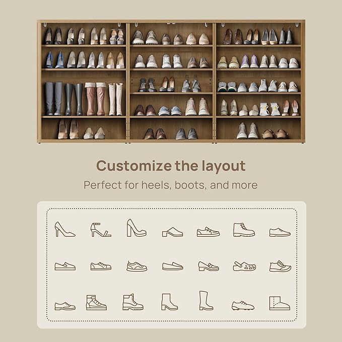 SICOTAS Rattan Shoe Storage Cabinet