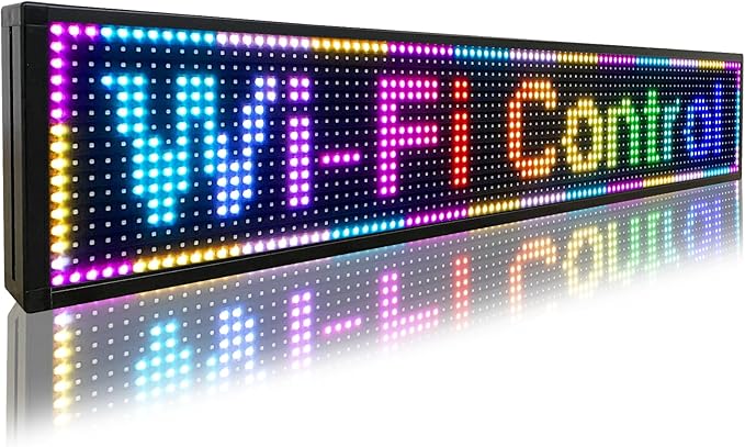 P6 Outdoor Full Color 40 x 18 inches Led Sign WIFI And USB Programmable Led Sign