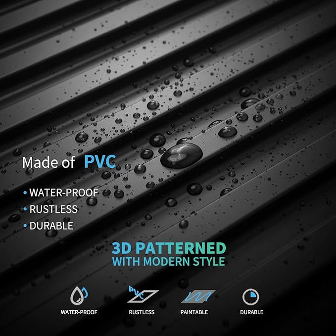 Art3d 6-Pack Slat Design 3D Wall Panels