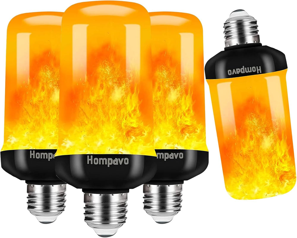 Hompavo 【Upgraded】 LED Flame Light Bulbs, 4 Modes Flickering Light Bulbs with...