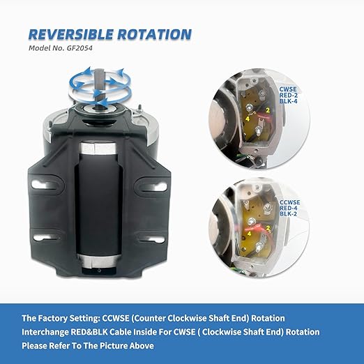GF2054 Blower Motor 1/2 HP 115 Volt 60Hz 1725RPM 48 Frame Compatible