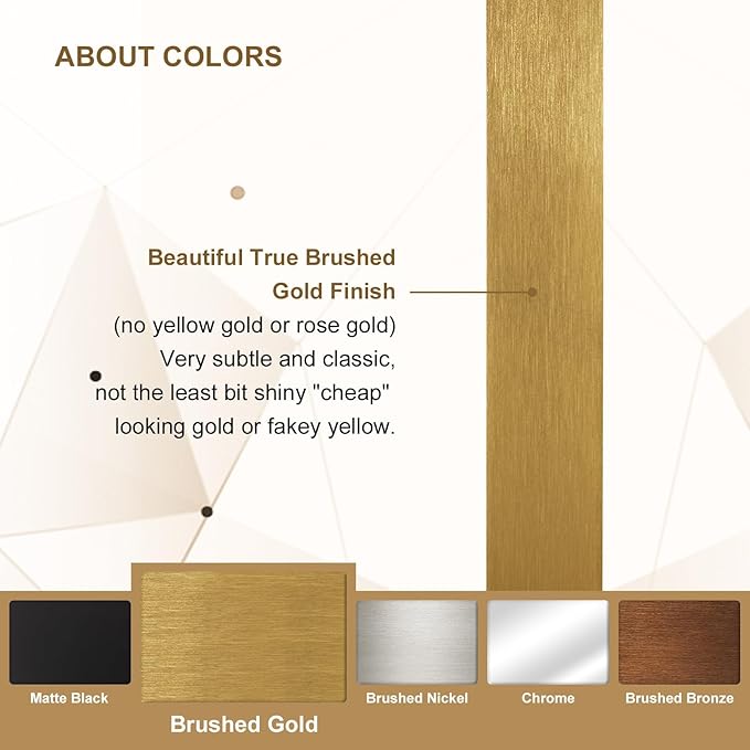 ANDY STAR Gold Bathroom Mirrors