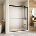 Shower Door, 50-54" W x 70" H Semi-Frameless Double Sliding Glass Shower Doors