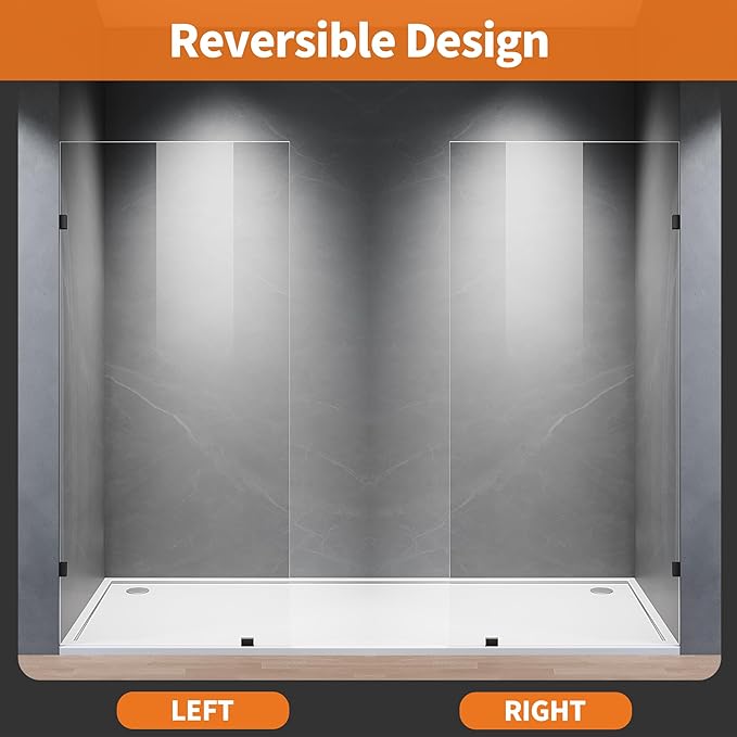 Shower Glass Panel, Frameless Walk in Shower Door