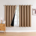 ChrisDowa 100% Blackout Curtains 63 inch Long