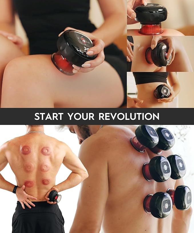 REVO The Original 4-in-1 Smart Cupping Therapy Massager, Muscle Soreness