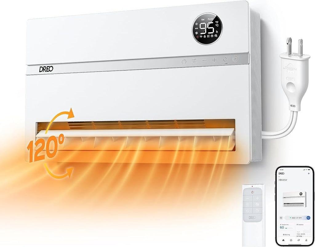 DREO Wall-Mounted Heater, Smart Space Heater