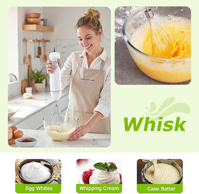 Bonsenkitchen Hand Blender, Immersion Blender