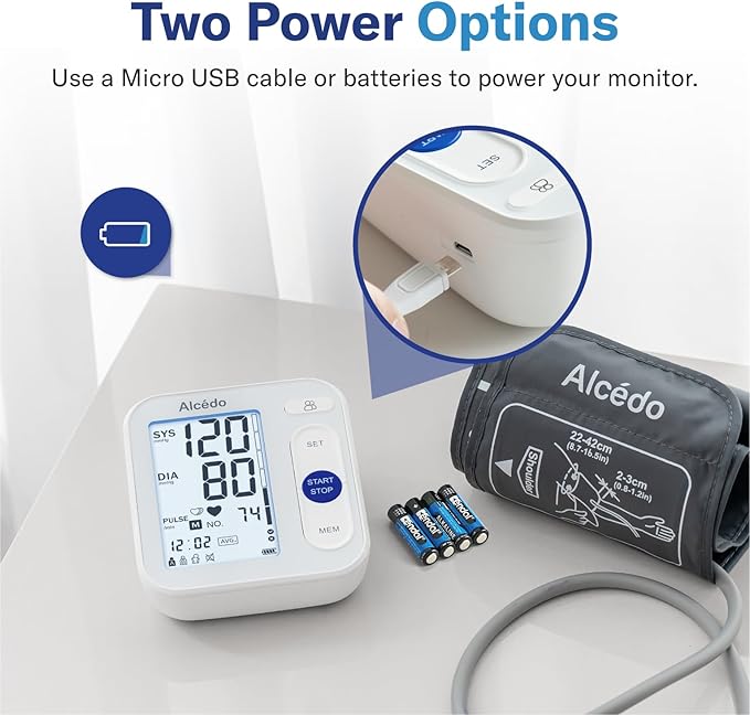 Alcedo Blood Pressure Monitor for Home Use, Automatic Digital BP Machine