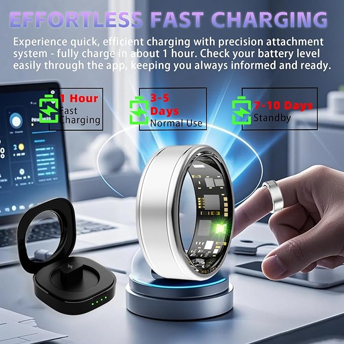 Smart Health Ring for Women Men, Fitness Tracker Ring
