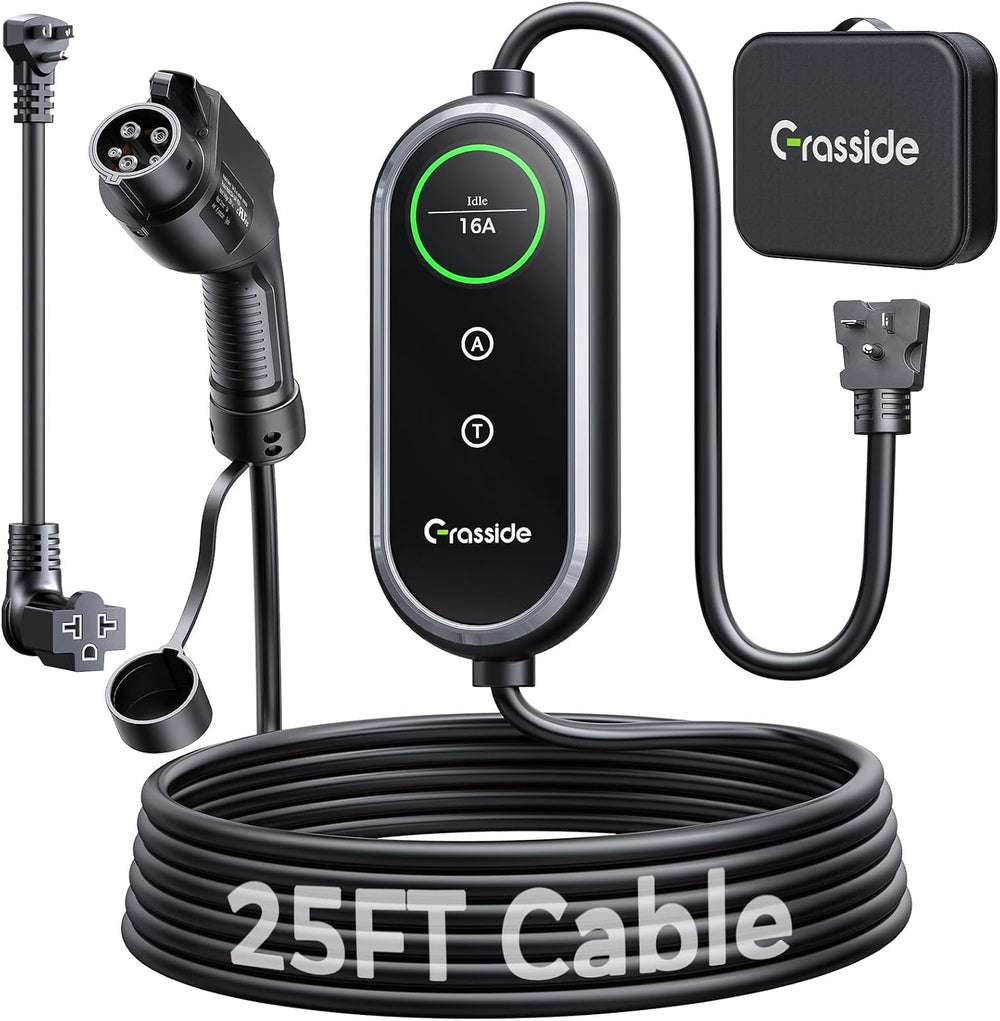 2026 New Level 1&2 EV Charger, 8-16Amp, 25FT Cord, J1772 EV/PHEVs