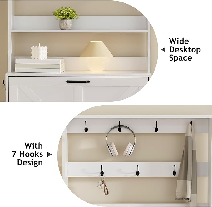EOYUTLLY Shoe Cabinet Storage for Entryway, Narrow Shoe Rack Cabinet