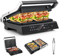 Giantex Panini Press Sandwich Maker, 3-in-1 Electric Indoor Grill, 2 Removable