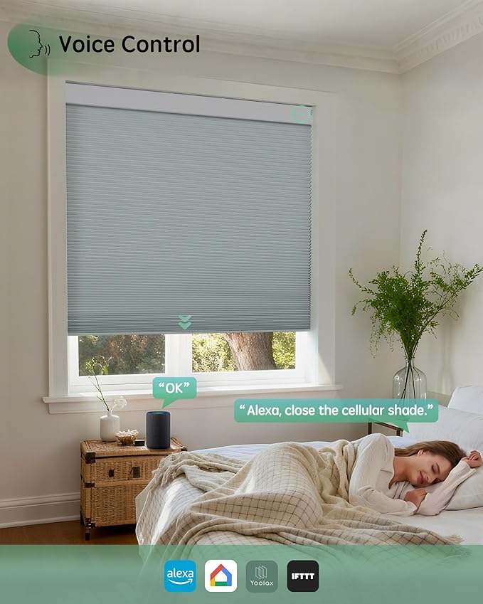Yoolax Smart Blinds, Motorized Cellular Shades Compatible