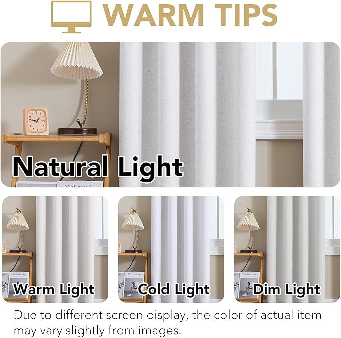 H.VERSAILTEX Linen Curtains 100% Blackout Curtains