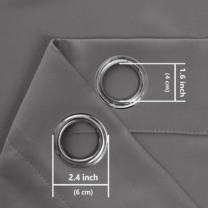 Hiasan Blackout Curtains for Bedroom, 52 x 102 Inches Long